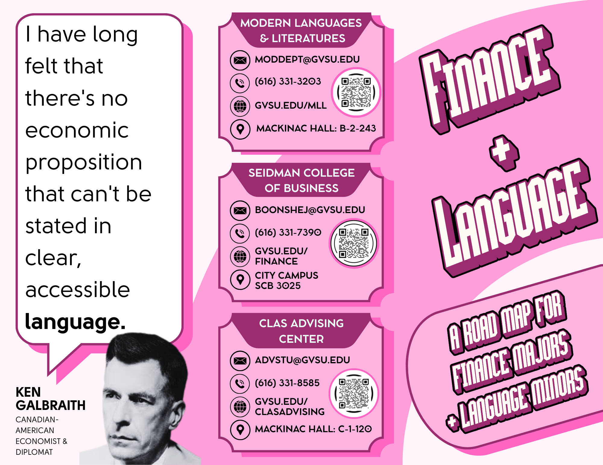 Finance Major + Language Minor Brochure Preview